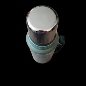 Stanley Silver & Green Steel Thermos Wit Handle■ Read Below ■ Firm On Price